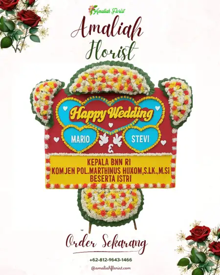 Papan Bunga Pernikahan Sidolaju